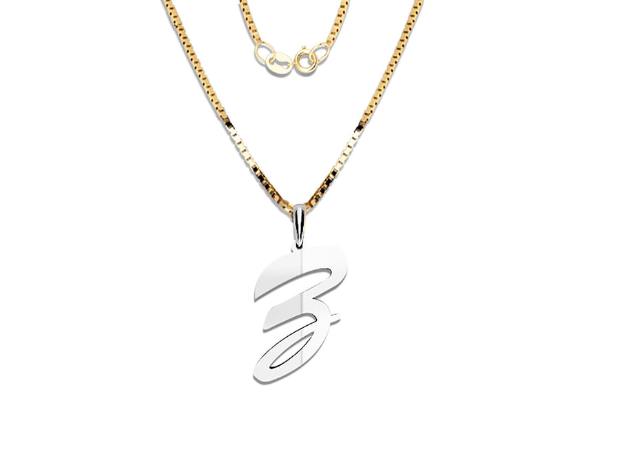 COLGANTE DE INICIAL EN CADENA DE ORO DE 14K
